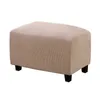 Rectangular Stool Cover Elastic Ottoman Footrest Slipcover for Home Sofa Protector 211110