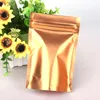 100 pcs Golden Reclosable Stand Up Folha De Alumínio Zipper Bloqueio Sacos Metálico Alumínio Bolsa De Plástico Zip Grip Selo 9-29cm Saco Atacado