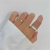 2021 New Fashion 3 Pcs/set Simple Dign Green Drip Oil Glaze Twisted Rings For Women Men Jewelry Gifts
