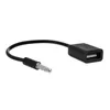 Bil 3.5mm Male Aux Plug-jack till USB 2.0 Kvinna Converter Cable Adapter Cord för MP3 Audio Player