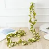 Decoratieve bloemen kransen rose zijde bloem garland faux voor bruiloft decoratie Home Decor Christmas Krans 2.5m / 8.2 Foot Fake Plant Wijnstok