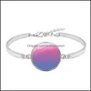 Charm Armbänder Schmuck Homosexuell Lesben Stolz Regenbogen Zeichen Armreif für Frauen Herren Runde Glas Armband Mode Freundschaft LGBT in BK Drop Lieferung