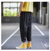 Pantaloni da uomo per il tempo libero alla moda Pantaloni lunghi larghi in vita elastica stile inglese Pantaloni casual da strada Harajuku Pantaloni sportivi per adolescenti X0723