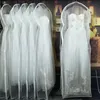 تخزين الملابس خزانة ملابس مزدوجة تول/فويل الزفاف الزفاف غطاء الغبار الغبار مع سحاب لحقيبة ثوب المنزل B018