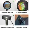 RGB Gün batımı lambası 16 Renkler Uzaktan Uygulama Bluetooth Alüminyum Lens Gün batım Projeksiyon Lambası Gökkuşağı atmosferi LED ampuller 5W Gece Işıkları1087971
