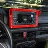 Telaio di navigazione GPS per cruscotto in ABS per Suzuki Jimny 19+ rosso 1 pezzo