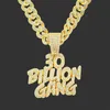 Pendentif glacé de 30 milliards de gangs cubiques, avec chaîne cubaine Miami de 13mm, ras du cou, bijoux Hip Hop à la mode, cadeau, colliers 247B