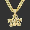 Iced Out Full Cubic 30 Billion Gang Pendant With 13mm Miami Cuban Chain Choker Fashion Hip Hop Jewelry Gift Necklaces2753214