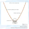 Conjunto de pendientes y collar de joyería de Color oro rosa con perlas de imitación estilo Simple para mujer ZYS358