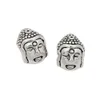 Alloy Buddha Head Shakyamuni Buddhism Big Hole Pärlor 45pcs / Lot 10x14mm Tibetansk Silver L1326 Charms Fit European Alloy Armband