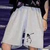 男性の面白いショートパンツ夏の韓国原宿のレトロのスパープ刺繍緩いカジュアルスポーツ男性女子学生のズボンヒップホップ210629