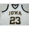 Nikivip Cheap Custom # 23 Roy Marble Iowa College Basketball Jersey Hombre Todo cosido Blanco Amarillo Cualquier tamaño 2XS-5XL Nombre o número Vintage