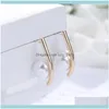 Stud Jewelrystud Oreille en métal à la mode européenne et américaine Boucles d'oreilles de conception unique Bagues de tempérament géométriques féminines1 Drop Delivery 2021 H