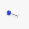 Anti-allergy Surgical Steel Tongue Rings Women Handmade Epoxy Crystal Piercing Barbells 16mm