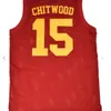 Nikivip MEN WOMEN custom any name any number YOUNTH custom XXS-6XL 15 red Hoosiers Chitwood Basketball Jersey