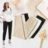 Spring Summer Maternity Pants For Pregnant Women Cropped Cotton Stretch Loose Pregnancy Clothes 210721