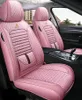 Bilstolar Autocovers för Sedan SUV Durable Leather Universal Full Set Fem sittplatser Kudde Mat Fram och Back Multi Design