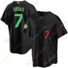 2021 Mexico Jersey Julio Urias 34 Fernando Valenzuela Svart vit storlek S-3XL All ED broderiknapp