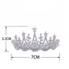 Hårklipp Barrettes Tirim Luxury Small Princess Crown Crystal Tiaras Party Favors For Women Girls Toddler Combs Clip Accessories Cubic Zi