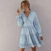 Fashion Print Chiffon Mini Ruffles Dress For Women Women's Sexy Back Cut out Beach Party Frill Robe for Lady 210508