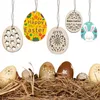 30/50/60 / 80mm DIY Easter ovo de madeira fatias de madeira Páscoa pingente de pingente inacabado artesanato para festa feliz decoração festa rRA11272