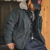 Parkas en duvet pour hommes Maden hommes hiver col en fourrure japon rétro chaud épais coton rembourré manteau fermeture éclair bouton polaire coupe-vent rembourré coton Jacke