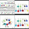 Charms Whole Salewholesale 12 mois Crystal Birthstone Floating Dangle Charm For Diy Sier Homard Fermoir Pendentif 120Pcs / Lot Sjfdv Enbqk