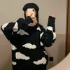 日本風セーター女性冬服スウィートカワイイプリントMujerスーツヴィンテージプルフェムムガールズトップズ18909 210415
