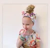 2pcs / 세트 엄마 아기 머리띠 표범 인쇄 된 머리 밴드 귀여운 토끼 귀 터번 꽃 아이 여자 머리 액세서리 5 디자인