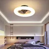 天井ファンモダンなLEDスマートライトホームベッドルームのためのリモコンを備えたダイニングリビングルーム220Vブラックホワイト屋内ランプ