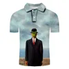 Polo da uomo 2022 Summer Shirt World Famous Painting Stampa 3D Streetwear XL