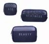 3ピース/セット女性旅行化粧品バッグカジュアルジッパーメイクアップケースオーガナイザー収納袋のトイレテラビューティウォッシュキットバッグ