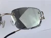 fashion design sunglasses 0112 retro rimless crystal cut surface irregular frame pop vintage uv400 lens top quality protection eye276e