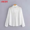 Women Mesh Transparent Blouse White Fashion Long Sleeve Shirts Female Chic Tops 3C08 210416