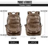 Jackkevin Brand Men's Retro Leather Backpack Large Capacity School Bag Anti-theft Travel Backpack For Men Laptop Backpack Bags 210929