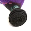 Dark Roots Purple Ombre Weave Raw Virgin Indian Natural Human Hair 3 Bundles Deal Seidige Gerade Farbige Extensions 100g/Stück Tolle Textur