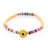 Turkse boze oog bedelarmband femme Griekse ogen armbanden voor vrouwen vintage kralen armband polymeer klei heishi disc kralen pulseras boho bijoux sieraden