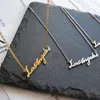 Anhänger Halsketten Edelstahl Baby Schmuck Personalisieren Name Choker Mädchen Halskette Kinder Kinder Zahlen Junge Custom264s