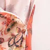 Vinatgeの女性のルーズシフォンワイドレッグパンツ春夏のファッションレディースホリデーパンツ女性シックな柔らかい花を印刷しました210515