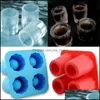 Cream Tools Kitchen, Dining Home & Garden Creative Four Holes Mold Big Reusable Jelly Fruit Candy Cups Summer Diy Bar Kitchen Cold Drink Ice
