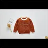 Abiti da yoga Stile coreano Abbigliamento per bambini Cappotto lavorato a maglia Ragazzi Ragazze Maglione cardigan solido Vestiti per bambini fatti a mano1 Ol663 Y4N0B