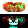 silicone portable ashtray anti-scalding tray ash holder pumpkin head Halloween essentials height 1.3"