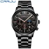 Toppmärke Luxury Crrju Men Watch Sport Quartz Full Stål Man Klocka Militär Camping Vattentät Kronografi Relogio Masculino 210517