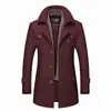 BOLUBAO Men Winter Wool Coat Men's Casual Brand Solid Color Wool Blends Woolen Pea Coat Male Trench Coat Overcoat 211106