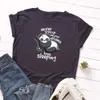 S-5XL Plus Size 100% Kobiety T-shirt Harajuku Cute Panda Casual Loose O Neck Krótki rękaw Trójniki W719 210526