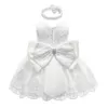 Christening Dress Newborn Baby First Birthday Dress Vestido Infantil Maluch Dziewczyna Chrzest Nosić Q0716