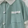 Hit Couleur Mince Tricot Cardigans Femme Élégante Mode Coréenne À Manches Courtes Crop Top Streetwear Mujer Pull 210529