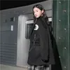 Vintage Goth Femmes Punk Gothique Noir Blazer Harajuku Streetwear Chaîne En Métal Patchwork Costume Lâche Automne Hiver Outwear Tops 210417