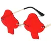 Fashion Rimless Sunglasses Personality Mushroom Sun Glasses Funny Goggles Masquerade Eyeglasses Ornamenta Eyewear A++