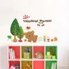 Woodland animals wall stickers for kids room decorations cartoon mural art zoo children home decals posters 1221. 5.0 210420